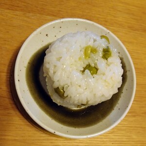 春！！☆豆ご飯おむすび